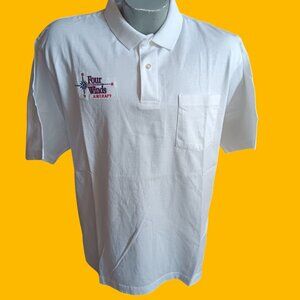 Vintage Polo Shirt Large Four Winds Aircraft Colorado Aviation Embroidered Logo